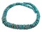 Natural Turquoise Graduated Disk Beads: Authentic Blue Stone Strand for Jewelry Making, 16 Inch
